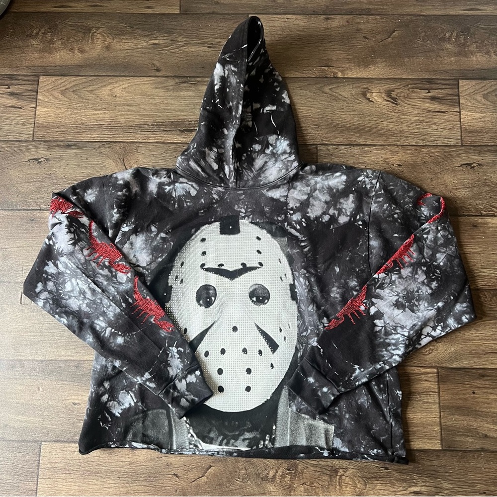 GXFR HWH10 Jason Westside Gunn Rhinestones Hoodie Black Size Large NEW